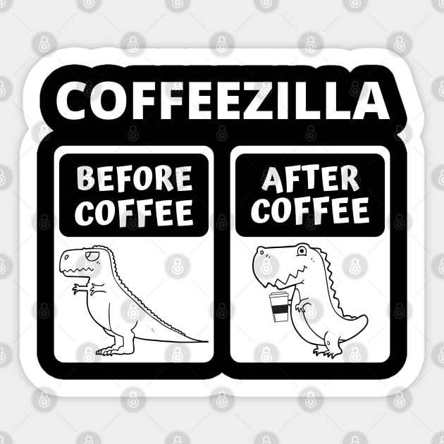 Coffeezilla Sticker by apparel.tolove@gmail.com